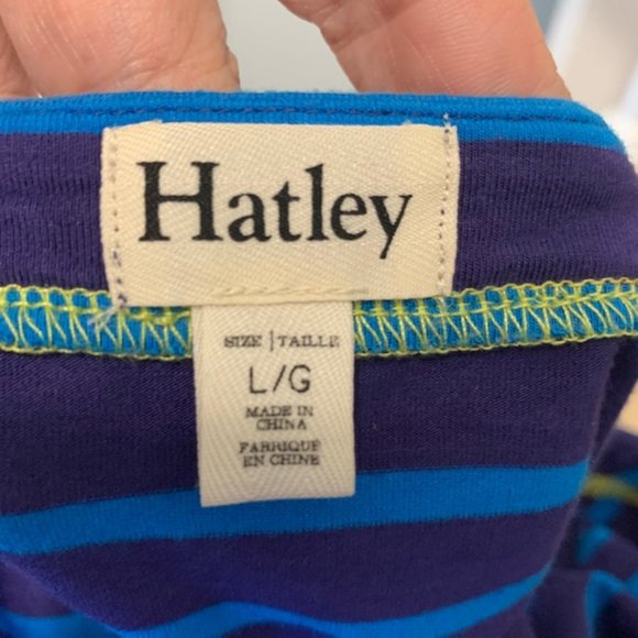 Hatley Striped Knit Shift Dress Boat Neck Preppy Large - Picture 6 of 8